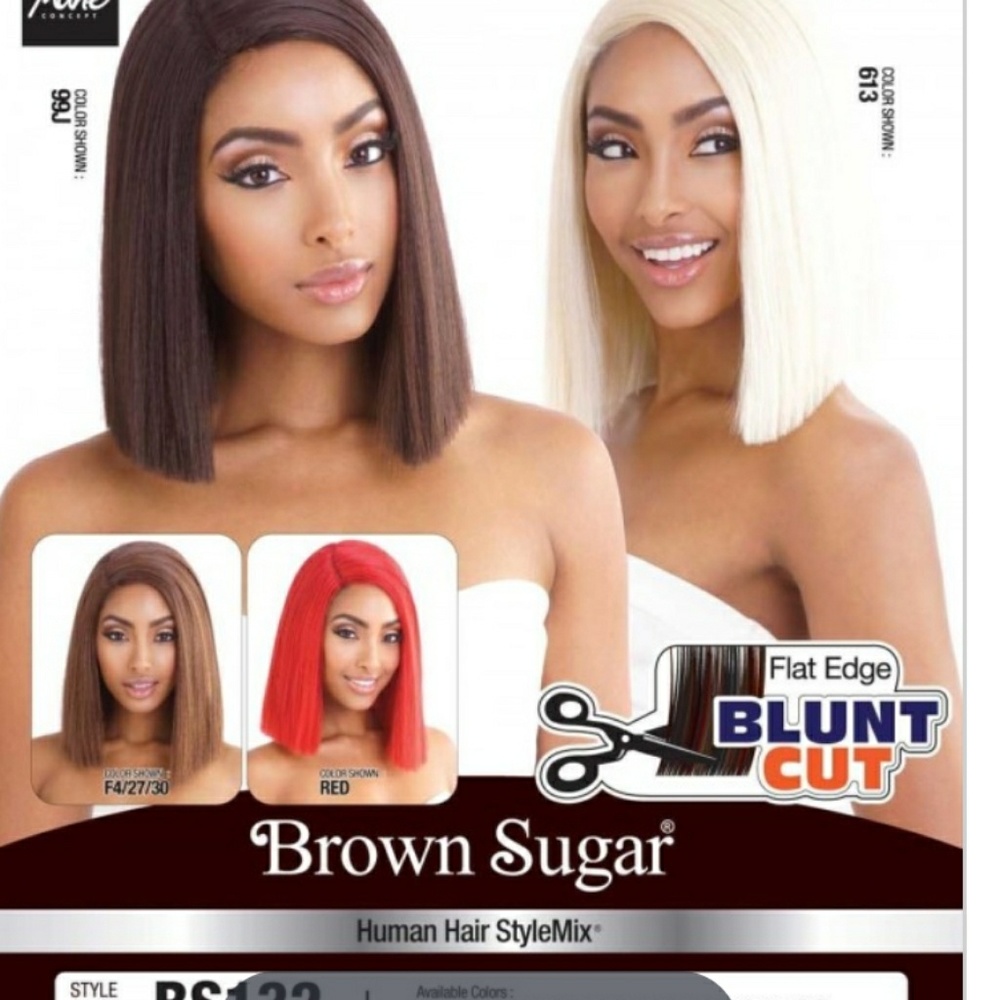 AMAZZZZING red HUMAN HAIR BLEND wig